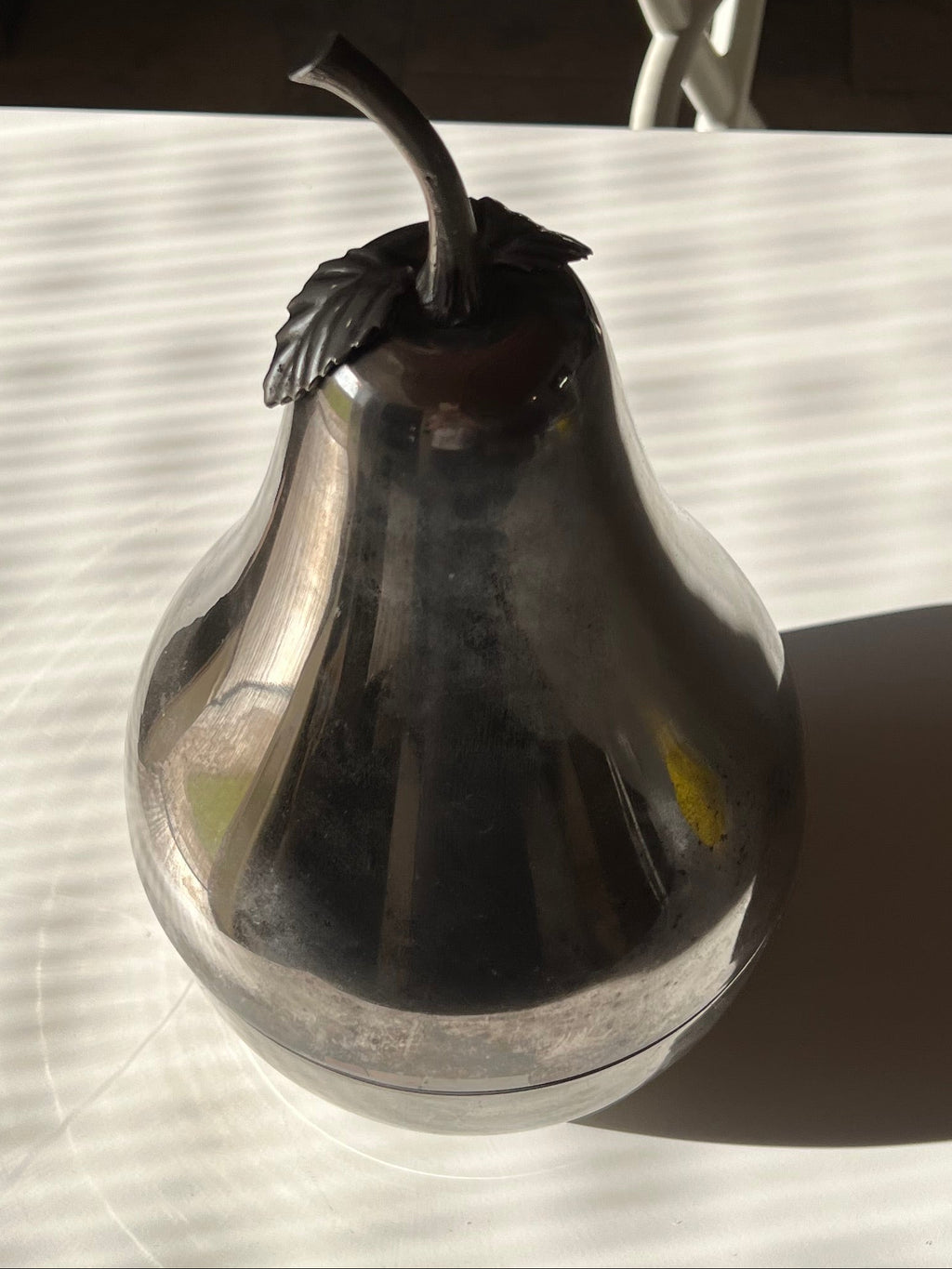 Large metal pear ice bucket