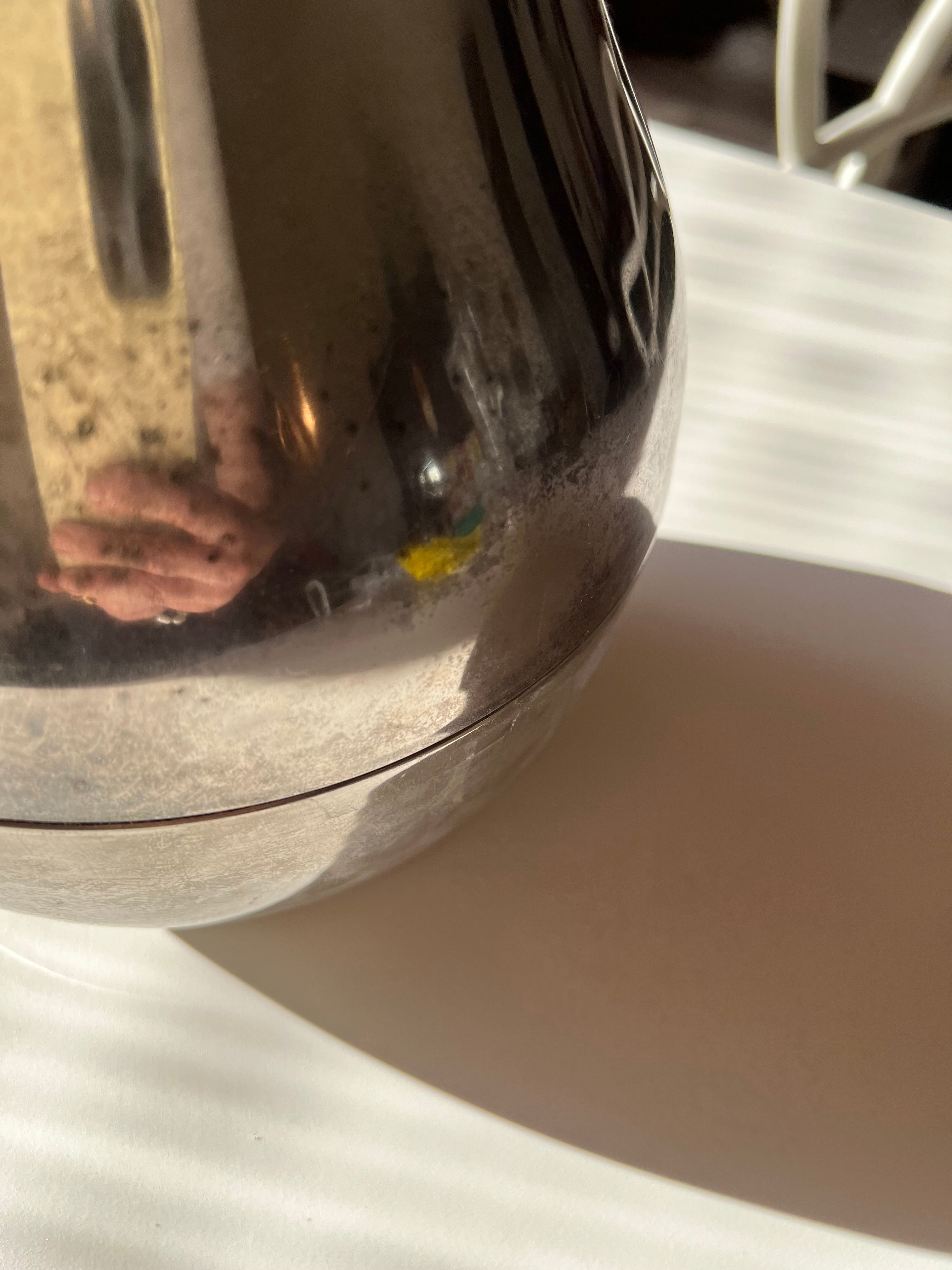 Large metal pear ice bucket