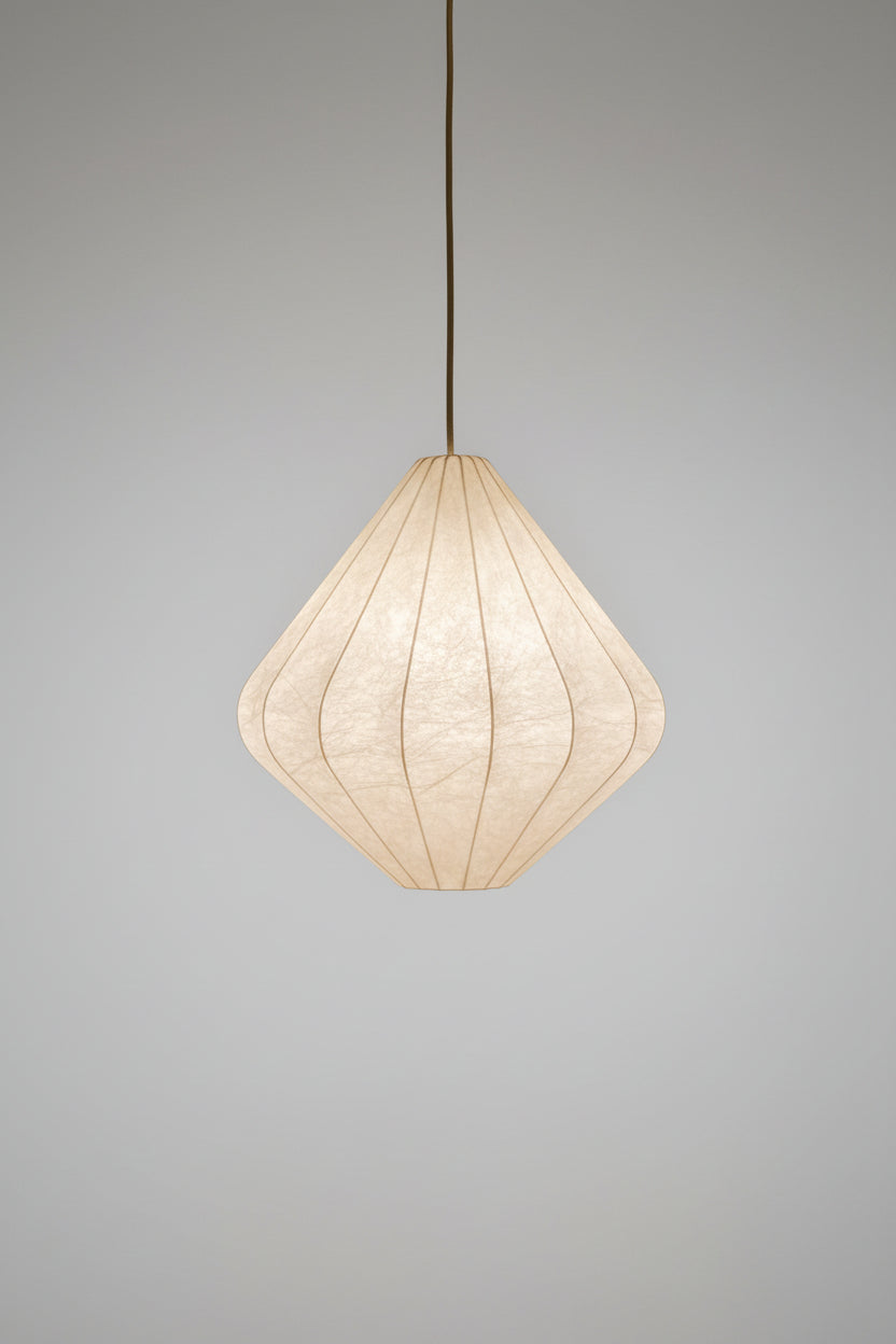 Mid-Century Modern Cocoon Pendant Lamp by Friedel Wauer for Goldkant Leuchten, Germany, 1960s