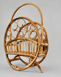 Italian Bamboo Magazine Rack, in the Manner of Franco Albini, c.1960s