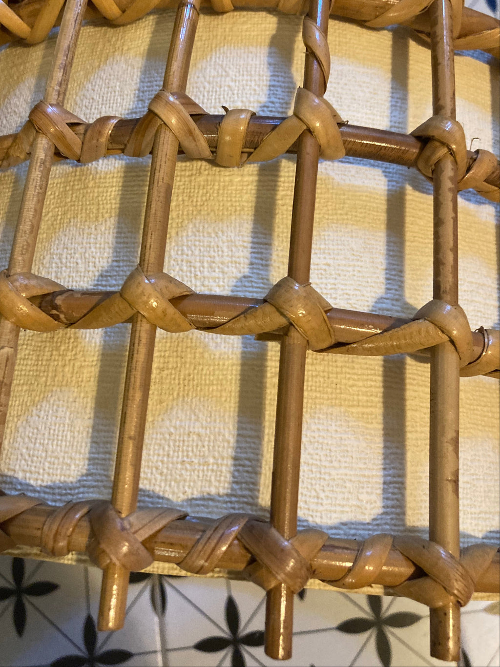 Vintage 1970s Italian Bamboo Pendant Light