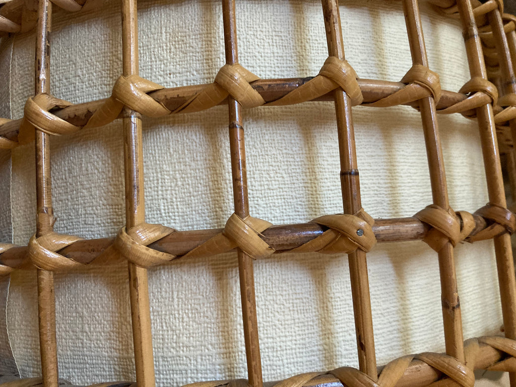 Vintage 1970s Italian Bamboo Pendant Light