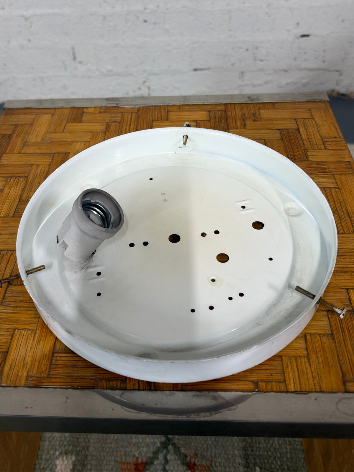 Murano Glass Flush Mount Ceiling Light, attributed to Leucos, Italy, c.1970s