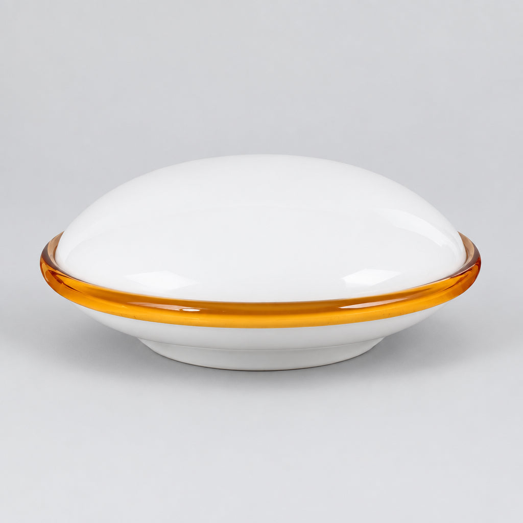 Murano Glass Flush Mount Ceiling Light, attributed to Leucos, Italy, c.1970s