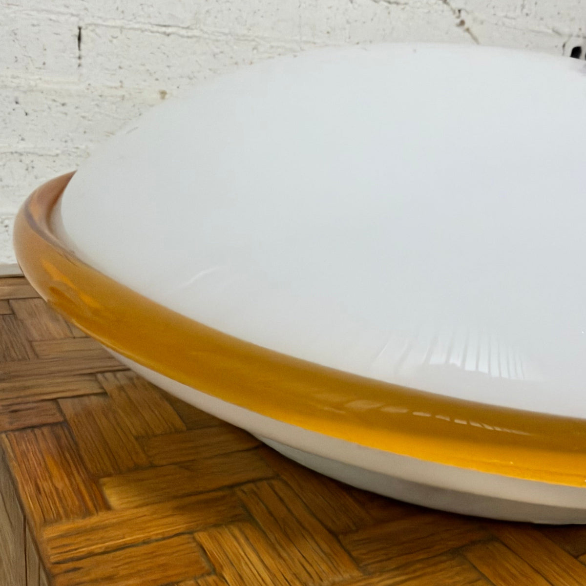 Murano Glass Flush Mount Ceiling Light, attributed to Leucos, Italy, c.1970s