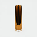 V. Nason & C. Murano Sommerso Vase, Faceted Smoky Brown Glass, Italy, c.1970s–1980s