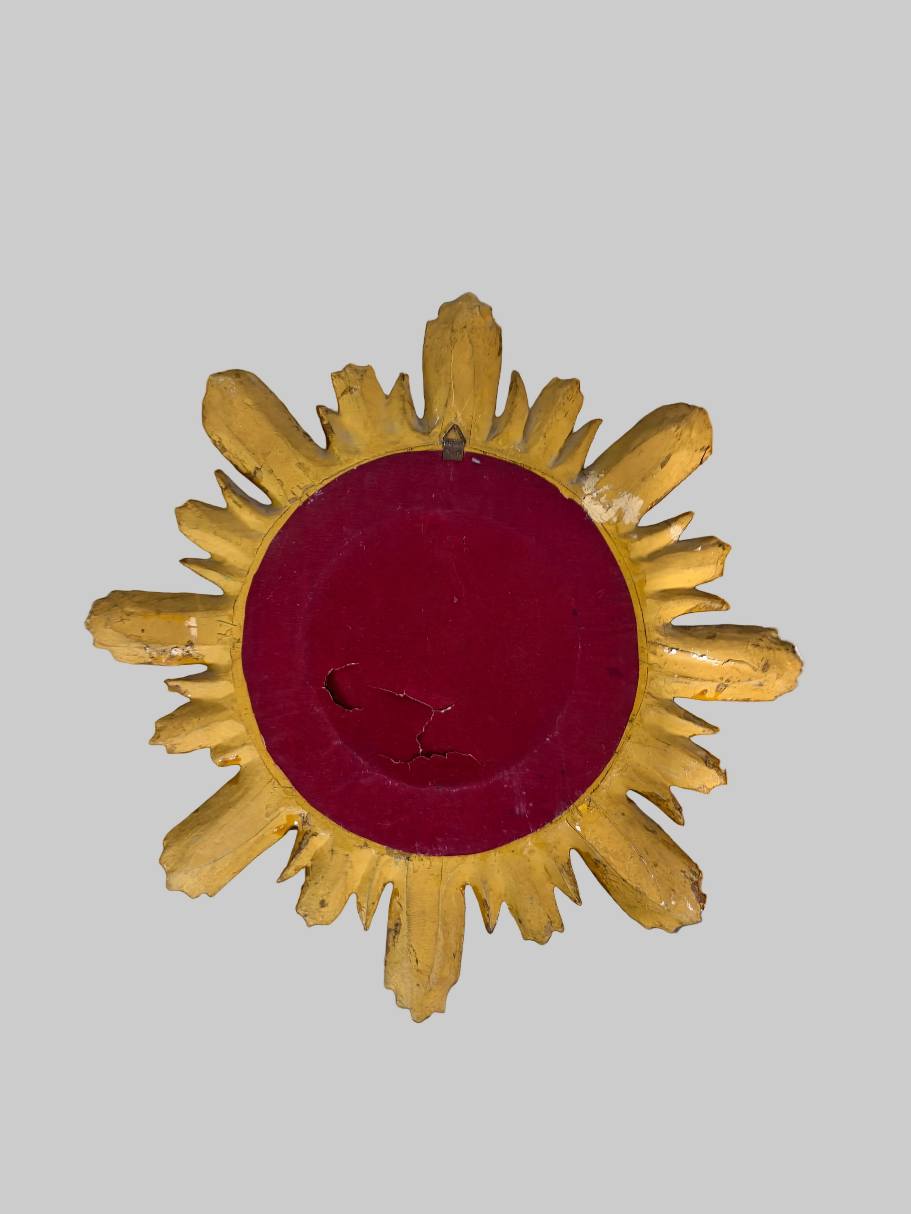 1960s Italian Gilt-Style Plaster Sunburst Mirror