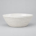 Italian White Glazed Ceramic Bowl, Textured Exterior, Italy, c.1970s