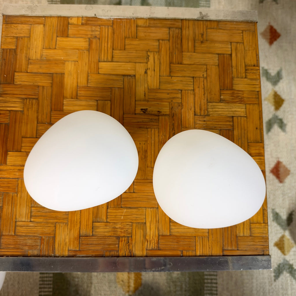 Pair of Foscarini “Gregg Piccola” Wall or Ceiling Lights, White Blown Glass, Designed by Ludovica and Roberto Palomba, Italy