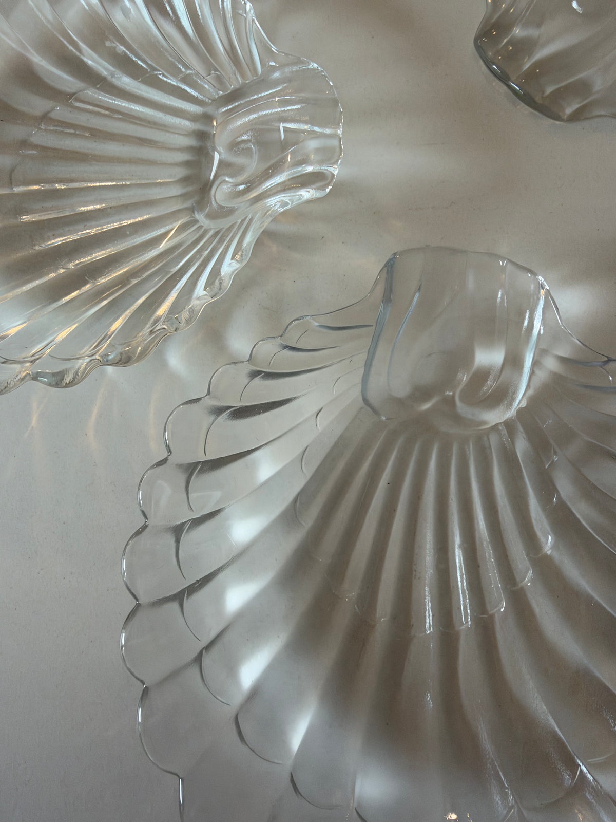 Glass Shell Dish, Sourced in Italy, c.1960s–1970s