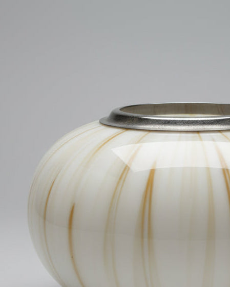 Vintage Murano Glass Table Lamp with Wooden Base attributed to Mazzega