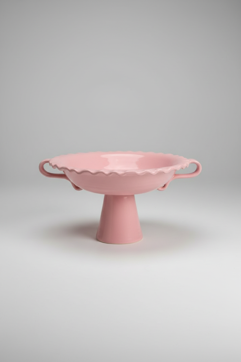 Valentina - Pink Pedestal Bowl