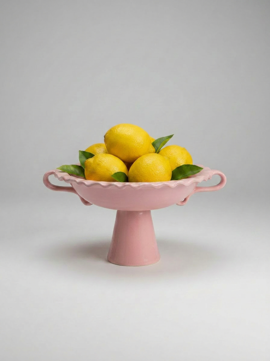 Valentina - Pink Pedestal Bowl