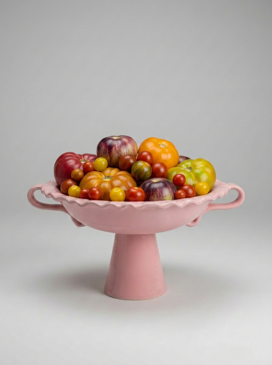 Valentina - Pink Pedestal Bowl