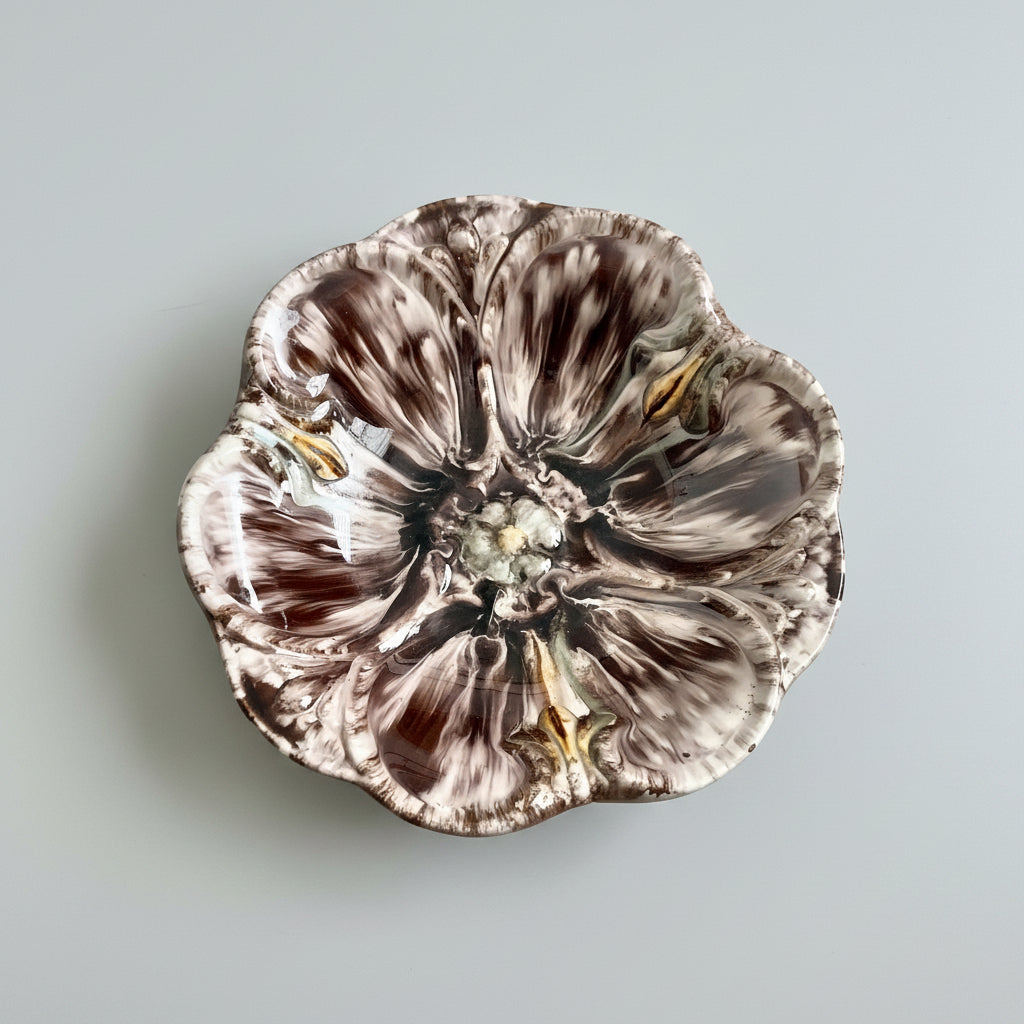 Jasba Keramik Footed Bowl — West German Drip Glaze, 1950s