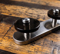 1970s Italian Smoked Glass and Steel Wall Hook Rack