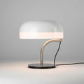 Giotto Stoppino for Valenti Luce Table Lamp, Nickel and Opaline Plexiglass, Italy, c.1970