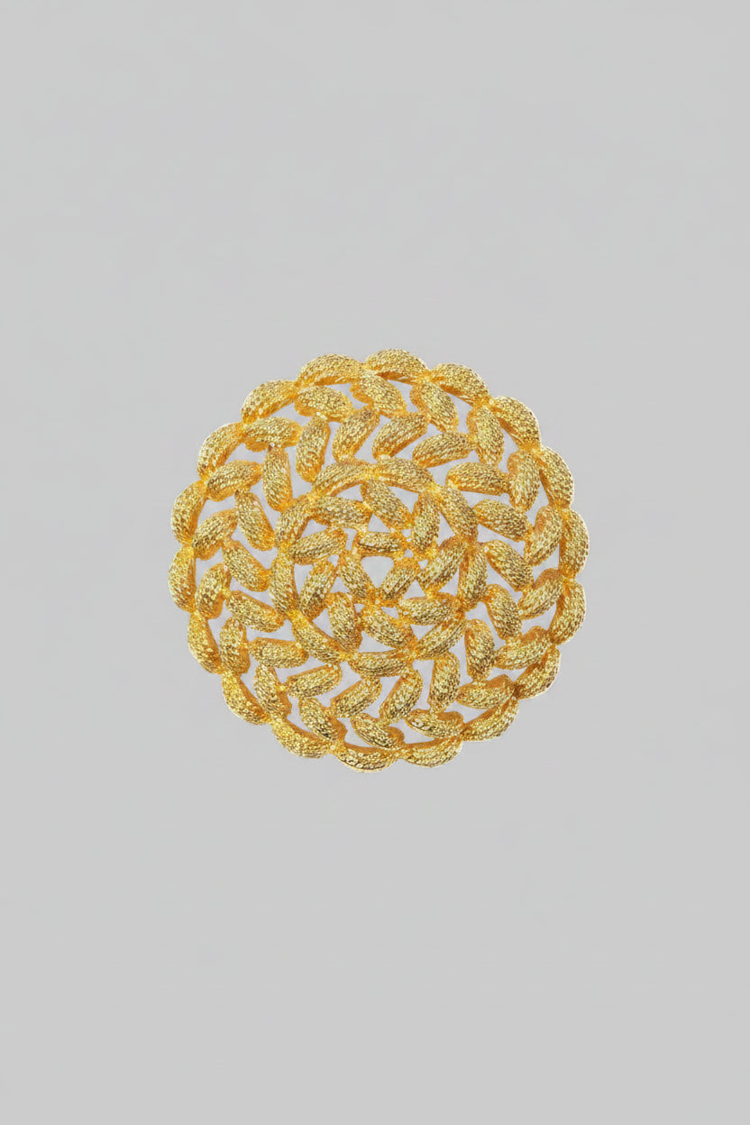 1960s Monet Basketweave Brooch