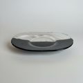 Black and clear Murano glass centrepiece/serving plate