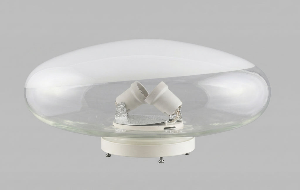 1970s Hand-Blown Murano Glass Flush Mount Ceiling Light by Leucos, Italy