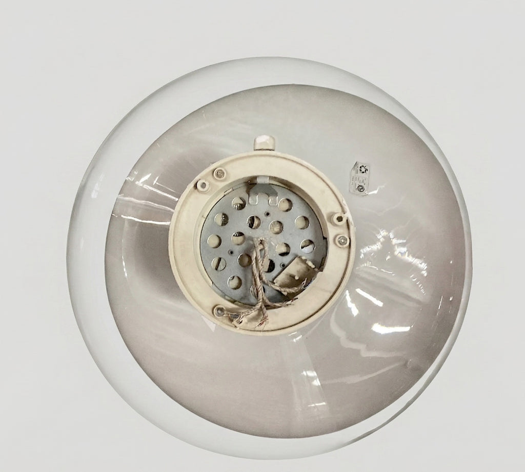 1970s Hand-Blown Murano Glass Flush Mount Ceiling Light by Leucos, Italy