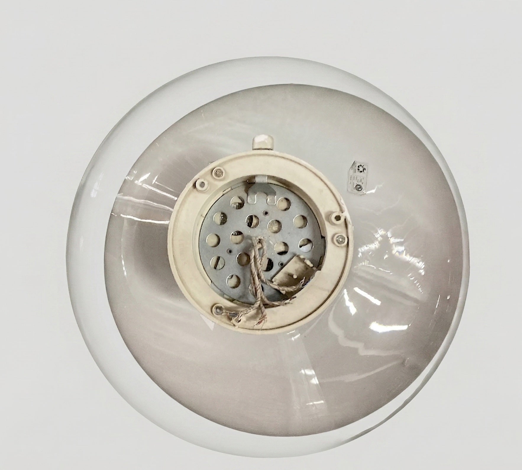 1970s Hand-Blown Murano Glass Flush Mount Ceiling Light by Leucos, Italy